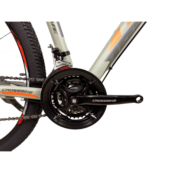 Гірський велосипед CrossBike Drive 29", алюмінієва рама 21", 21 швидкість, сірий-помаранчевий 29СTA-006310 фото