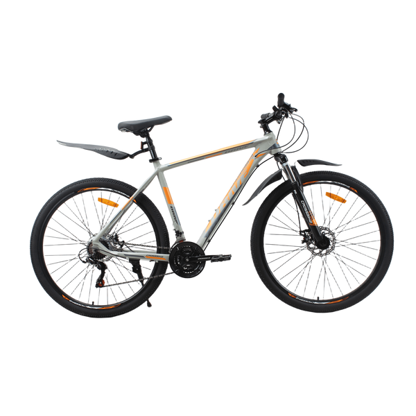 Гірський велосипед CrossBike Drive 29", алюмінієва рама 21", 21 швидкість, сірий-помаранчевий 29СTA-006310 фото