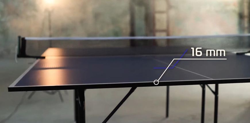 Тенісний стіл GSI Sport Hobby Light складаний для приміщень, ДСП 16 мм, сітка, Синій Gk-1 фото