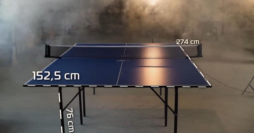 Тенісний стіл GSI Sport Hobby Light складаний для приміщень, ДСП 16 мм, сітка, Синій Gk-1 фото