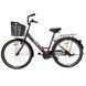 Міський велосипед SPARK CITY LIRA 26", сталева рама 17", 1 швидкість, кошик, багажник, сливовий 240037 фото 3