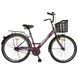 Міський велосипед SPARK CITY LIRA 26", сталева рама 17", 1 швидкість, кошик, багажник, сливовий 240037 фото 1