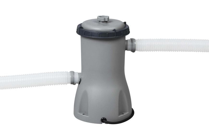 Каркасний овальний басейн Bestway Power Steel 56448 488&times;305&times;107 см з фільтром, тентом, сходами, для сімʼї, ПВХ 56448 фото