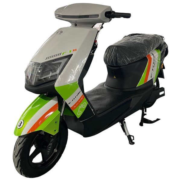 Електроскутер Titan E-Titan F-1 10", 1000W/72V/32Ah, швидкість до 55 км/год, біло-зелений 12EF-00572 фото