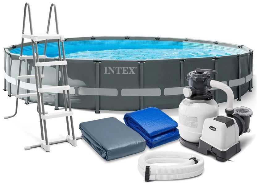 Каркасний басейн Intex 26334 Ultra XTR 610x122 см з пісочним фільтром, драбина, тент, підстилка 26334 фото