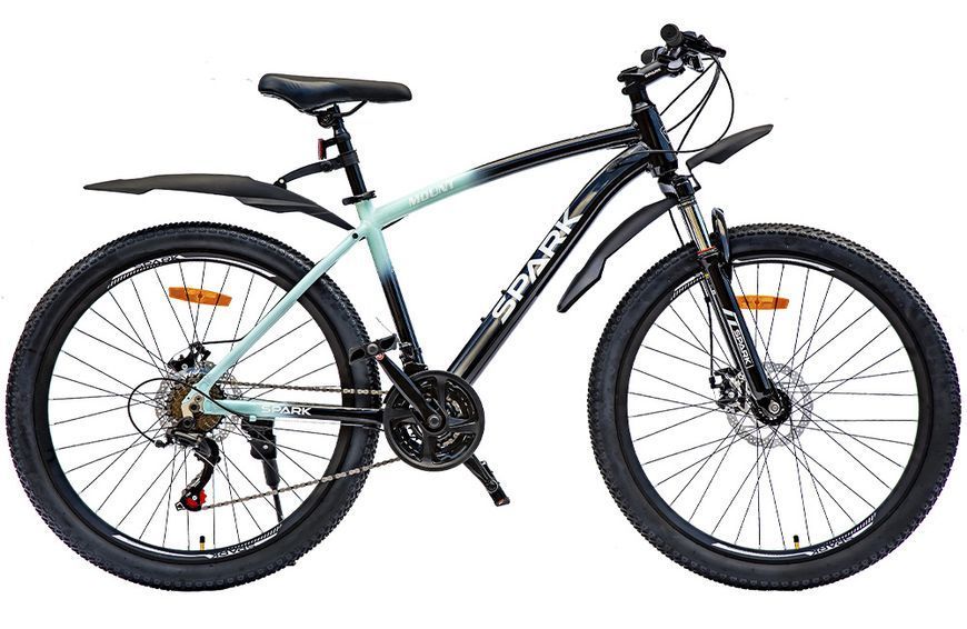Гірський велосипед SPARK MOUNT 26&Prime; алюмінієва рама 17&Prime;, 21 швидкість, Чорно бірюзовий 218759 фото