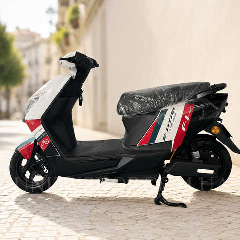 Електроскутер Titan E-Titan F-1 10", 1000W/72V/32Ah, швидкість до 55 км/год, біло-червоний 12EF-005669 фото