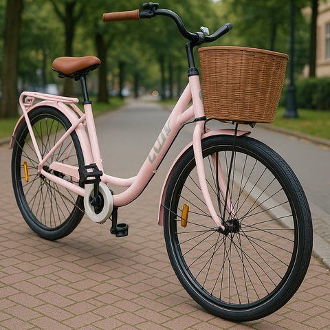 Міський велосипед Spark CITY LIMU 26" &ndash; сталева рама 17", ножне гальмо, багажник і кошик у комплекті 20533 фото