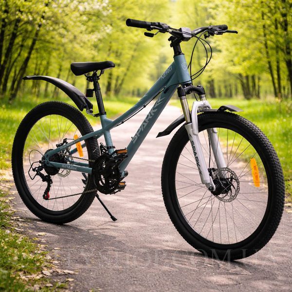 Гірський підлітковий велосипед SPARK NERO 24", сталева рама 11", 21 швидкість, бірюзовий 239221 фото