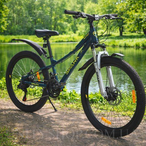Гірський підлітковий велосипед SPARK NERO 24", сталева рама 11", 21 швидкість, м'ятний 239222 фото