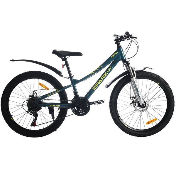 Гірський підлітковий велосипед SPARK NERO 24", сталева рама 11", 21 швидкість, м'ятний 239222 фото