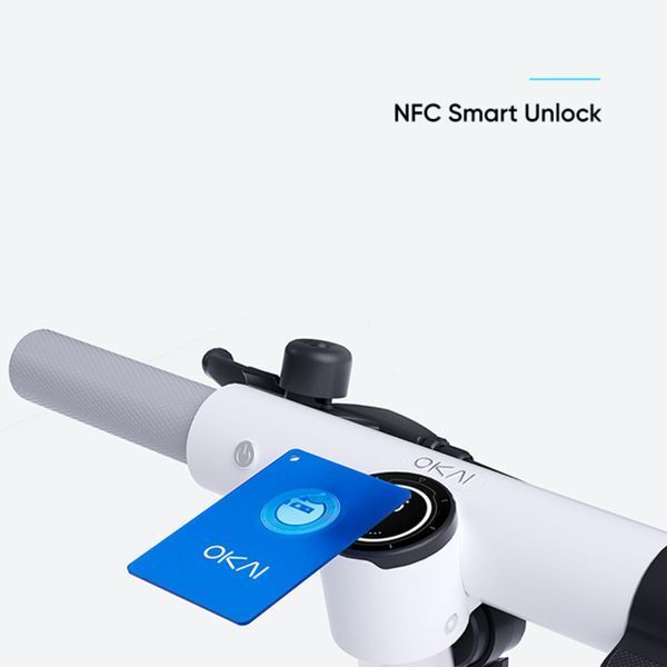 Електросамокат OKAI ES20-NEON 8.5" 600Вт, 40 км, 25 км/год, підсвітка, NFC, IPX5 Білий ES20-W фото