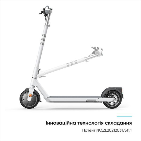 Електросамокат OKAI ES20-NEON 8.5" 600Вт, 40 км, 25 км/год, підсвітка, NFC, IPX5 Білий ES20-W фото