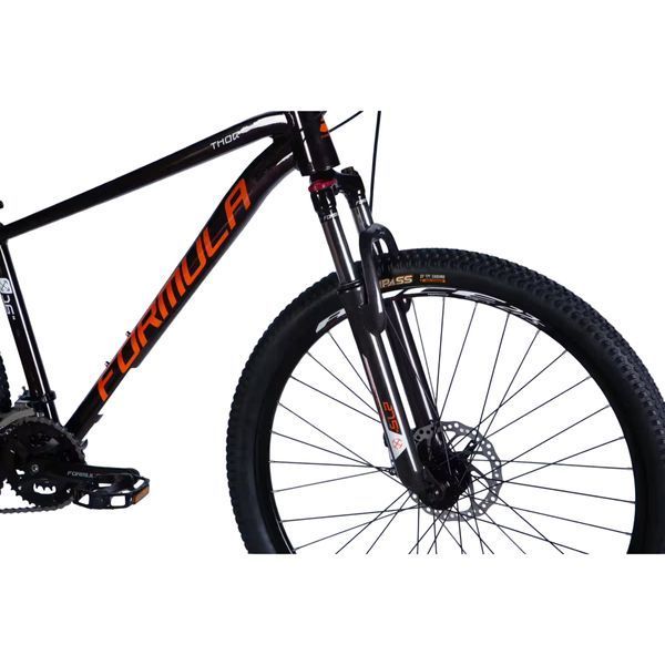 Гірський велосипед Formula THOR 27.5", алюмінієва рама 16", 16 швидкостей, чорний з помаранчевим OPS-FR-27.5-306 фото