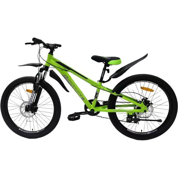 Гірський велосипед Crossbike Dragster Susp 24", алюмінієва рама 11", 7 швидкостей, дискові гальма, для підлітків, зелений 24CJPr-005047 фото