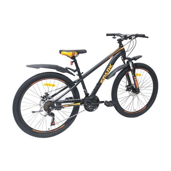 Підлітковий гірський велосипед SPARK JOY 26" сталева рама 13", 21 швидкість, амортизація, Чорний з помаранчевими 222971 фото
