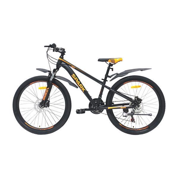 Підлітковий гірський велосипед SPARK JOY 26" сталева рама 13", 21 швидкість, амортизація, Чорний з помаранчевими 222971 фото