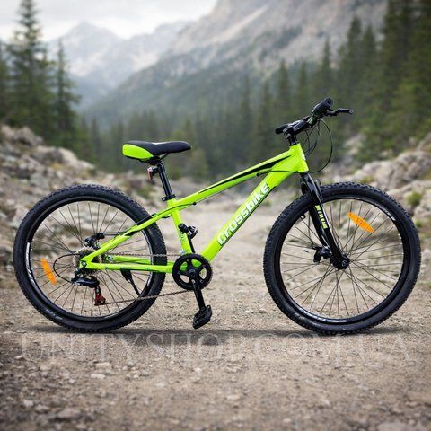 Гірський велосипед Crossbike Dragster Rigid 26", алюмінієва рама 13", 7 швидкостей, зелений 26CJPr-005222 фото