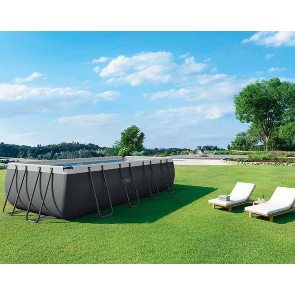 Каркасний басейн Intex Ultra Frame 549&times;274&times;132 см 26356 з піщаним фільтром, сходами, тентом і підстилкою 26356  фото