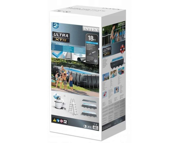 Каркасний басейн Intex Ultra Frame 549&times;274&times;132 см 26356 з піщаним фільтром, сходами, тентом і підстилкою 26356  фото