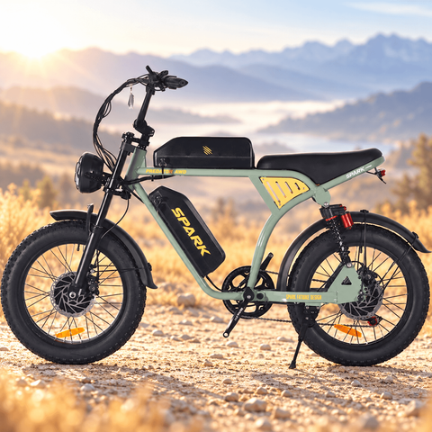 Електровелосипед SPARK PREDATOR AWD 20", 750W&times;2/48V/20Ah&times;2, швидкість до 35 км/год, світлий хакі 252605 light khaki фото
