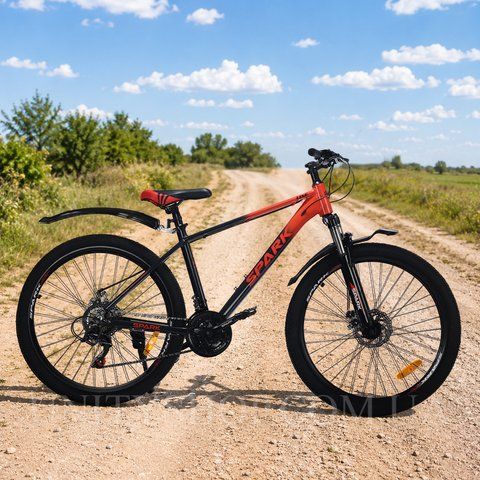 Гірський велосипед SPARK LINE 27,5", алюмінієва рама 17", 21 швидкість, червоний з чорним 239207 фото