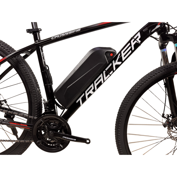Електровелосипед CrossBike Tracker 29" 18" 500W 48V 13Ah, до 45 км/год, Чорний з червоним 6265 фото