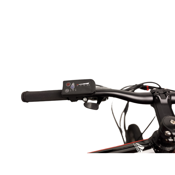 Електровелосипед CrossBike Tracker 29" 18" 500W 48V 13Ah, до 45 км/год, Чорний з червоним 6265 фото