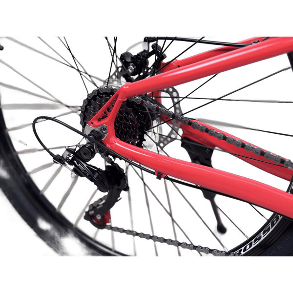 Гірський велосипед CrossBike Roblox 26", алюмінієва рама 13", 21 швидкість, жовто-червоний 26СTA-006525 фото