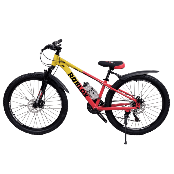 Гірський велосипед CrossBike Roblox 26", алюмінієва рама 13", 21 швидкість, жовто-червоний 26СTA-006525 фото