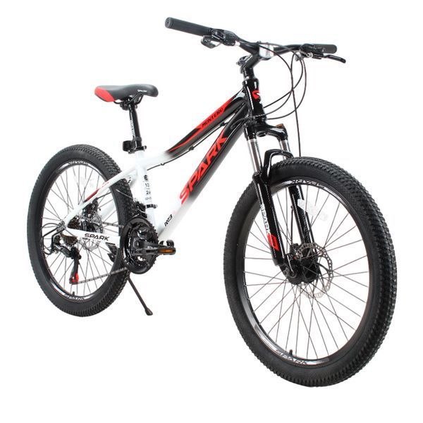 Велосипед гірський SPARK MONTERO JR 24", алюмінієва рама 13", 21 швидкість, Білий з чорним 224702 фото