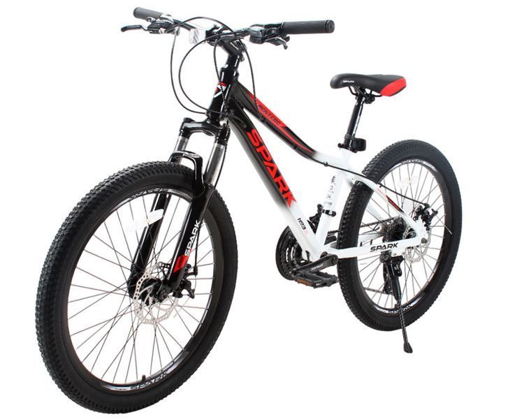 Велосипед гірський SPARK MONTERO JR 24", алюмінієва рама 13", 21 швидкість, Білий з чорним 224702 фото