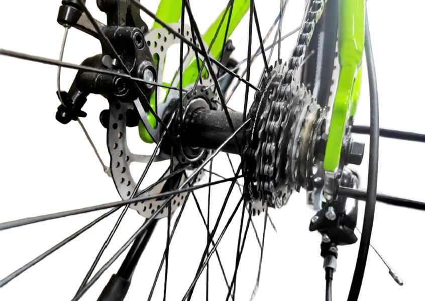 Гірський велосипед Crossbike Dragster Susp 26", алюмінієва рама 13", 7 швидкостей, для підлітків, зелений 26CJPr-005049 фото