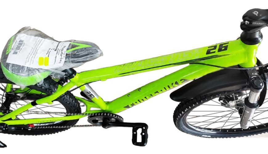 Гірський велосипед Crossbike Dragster Susp 26", алюмінієва рама 13", 7 швидкостей, для підлітків, зелений 26CJPr-005049 фото