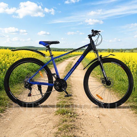 Гірський велосипед SPARK LINE 27,5", алюмінієва рама 17", 21 швидкість, чорний з синім 239208 фото