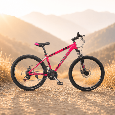 Гірський велосипед CrossBike Everest 26", алюмінієва рама 13", 21 швидкість, рожевий 26CJPr-004420 фото