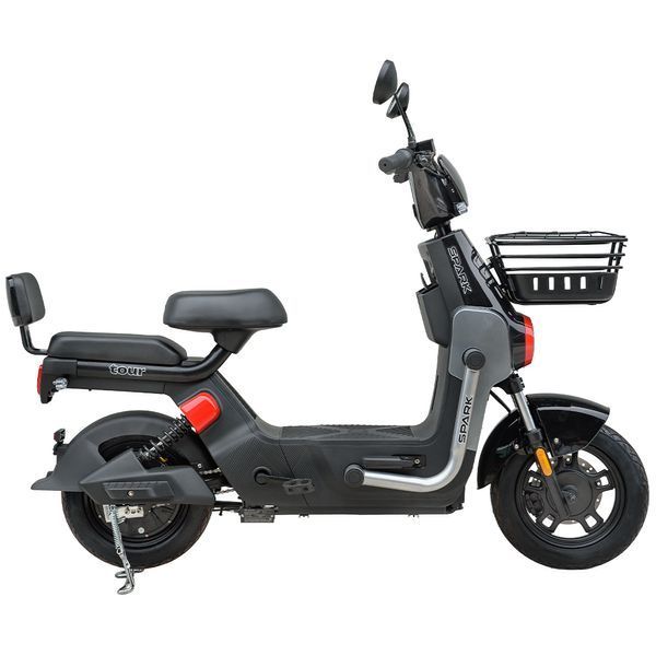 Електровелосипед SPARK TOUR 14" 60V/500W/20Ah, максимальна швидкість 45 км/год, подвійна амортизація, Сірий 227067 фото