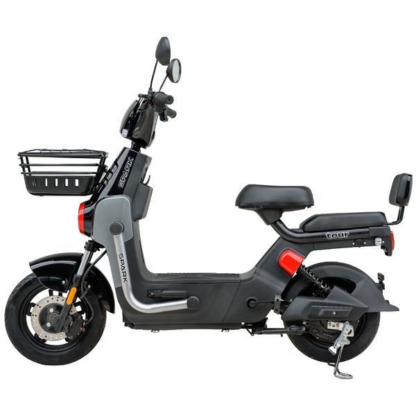 Електровелосипед SPARK TOUR 14" 60V/500W/20Ah, максимальна швидкість 45 км/год, подвійна амортизація, Сірий 227067 фото