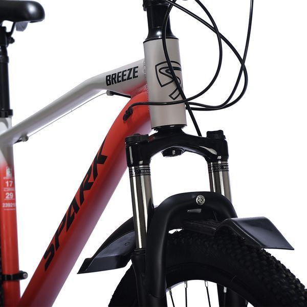 Гірський велосипед SPARK BREEZE 29", алюмінієва рама 17", 21 швидкість, сірий з червоним 239210 фото