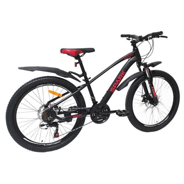 Гірський велосипед SPARK DELIGHT 24" алюмінієва рама 12", 21 швидкість, амортизаційна вилка, дискові гальма, чорний 218768 фото