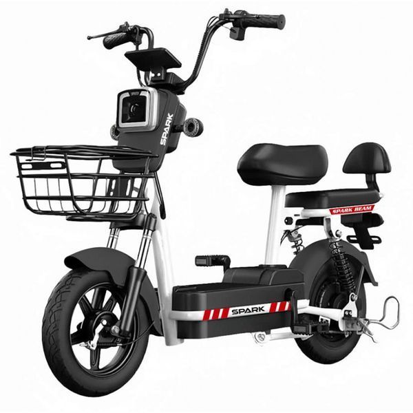 Велосипед з електромотором SPARK BEAM 14", 48V 400W 12Ah, швидкість до 25 км/год, чорний 246425 фото