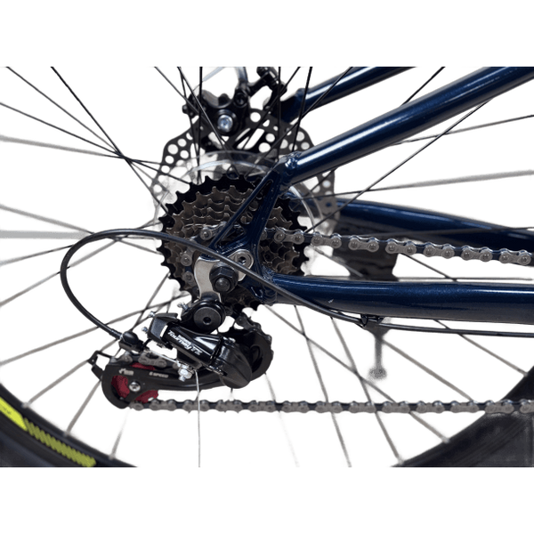 Гірський велосипед CrossBike Roblox 26", алюмінієва рама 13", 21 швидкість, чорний-зелений 26СTA-006522 фото