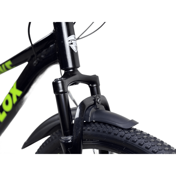 Гірський велосипед CrossBike Roblox 26", алюмінієва рама 13", 21 швидкість, чорний-зелений 26СTA-006522 фото