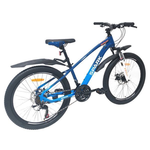 Гірський велосипед SPARK DELIGHT 24" алюмінієва рама 12", 21 швидкість, амортизаційна вилка, дискові гальма, синій 218769 фото