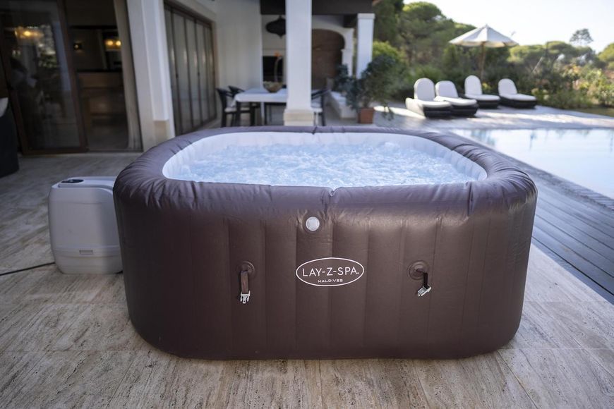 Надувний СПА-басейн Bestway Lay-Z-Spa Maldives 6001U, 201x201 см, Wi-Fi, гідро/аеромасаж 6001U фото